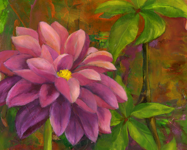 Dahlia Oil Detail