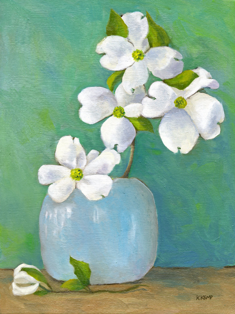 Dogwood in Blue Vase